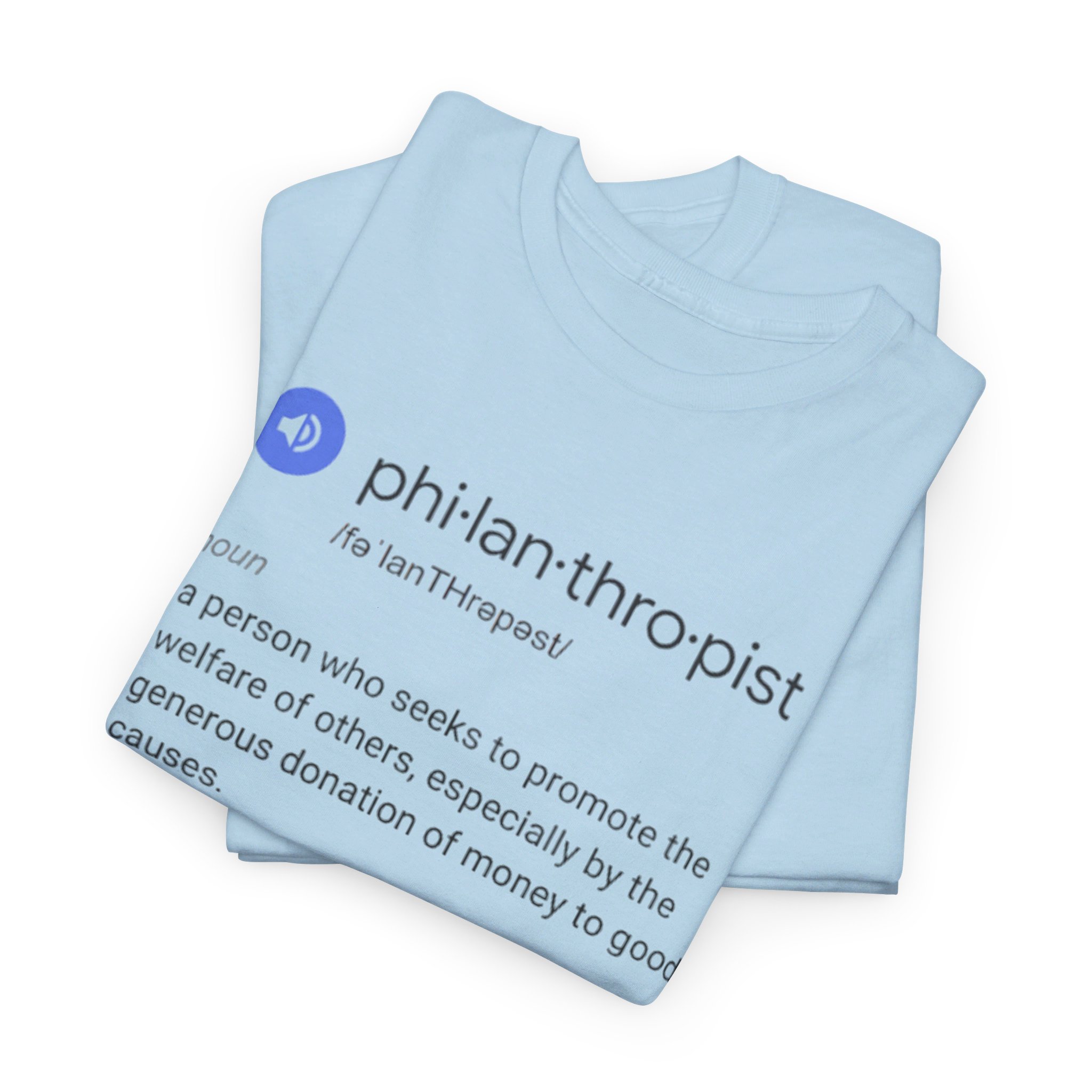 Philanthropist description Unisex Heavy Cotton Tee - Image 5