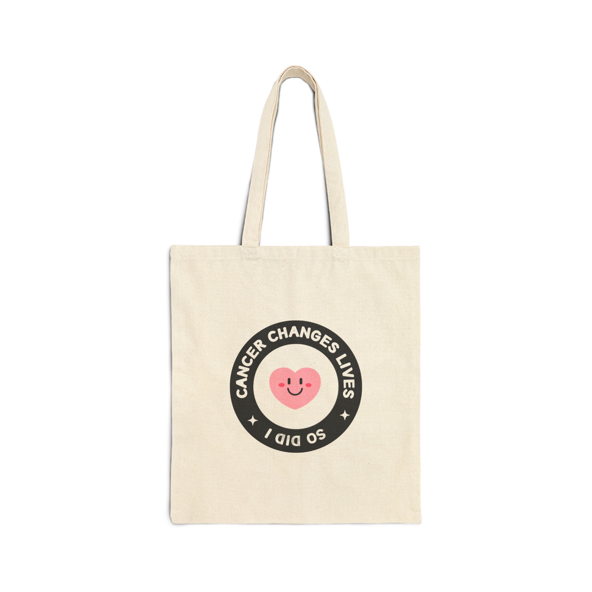 Cancer Changes Lives Cotton Canvas Tote Bag