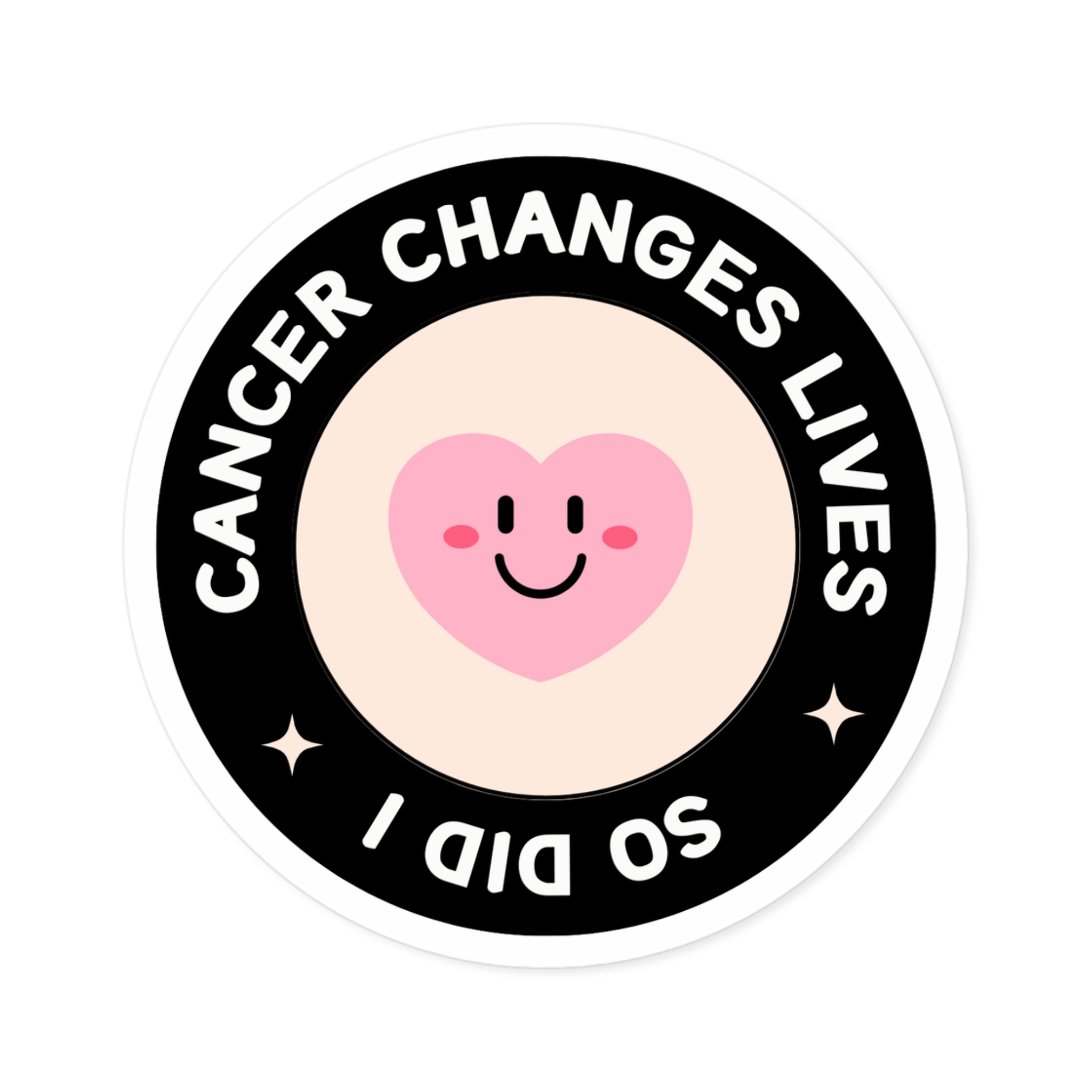 Cancer Changes Lives Round Stickers, IndoorOutdoor - Image 4