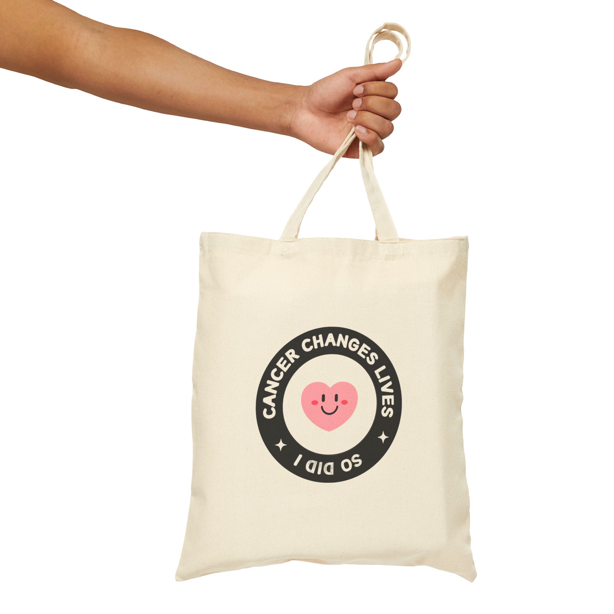 Cancer Changes Lives Cotton Canvas Tote Bag - Image 5