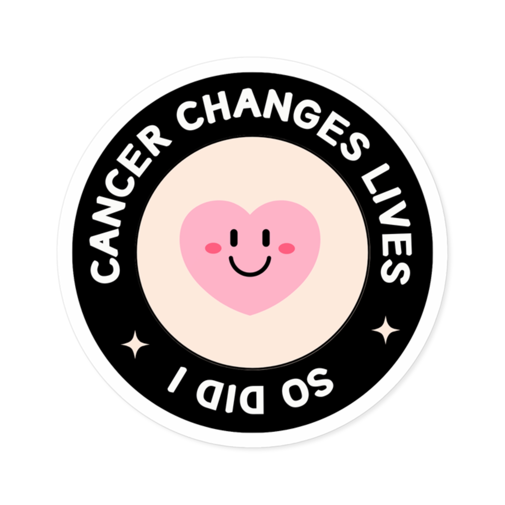 Cancer Changes Lives Round Stickers, IndoorOutdoor
