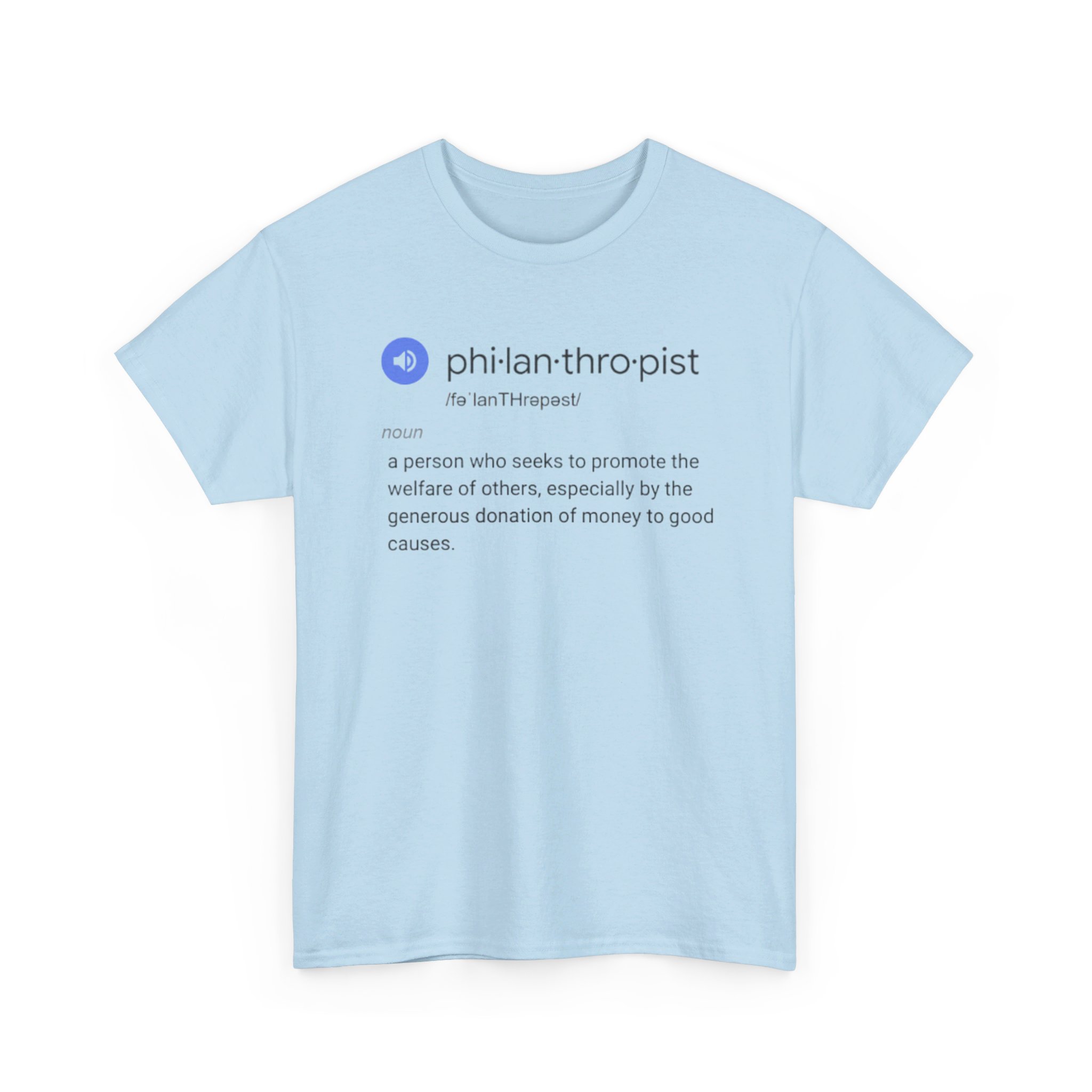 Philanthropist description Unisex Heavy Cotton Tee - Image 3
