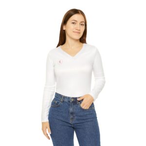 Made 4 Love Breast Cancer Awareness Women's Long Sleeve V-neck Shirt
