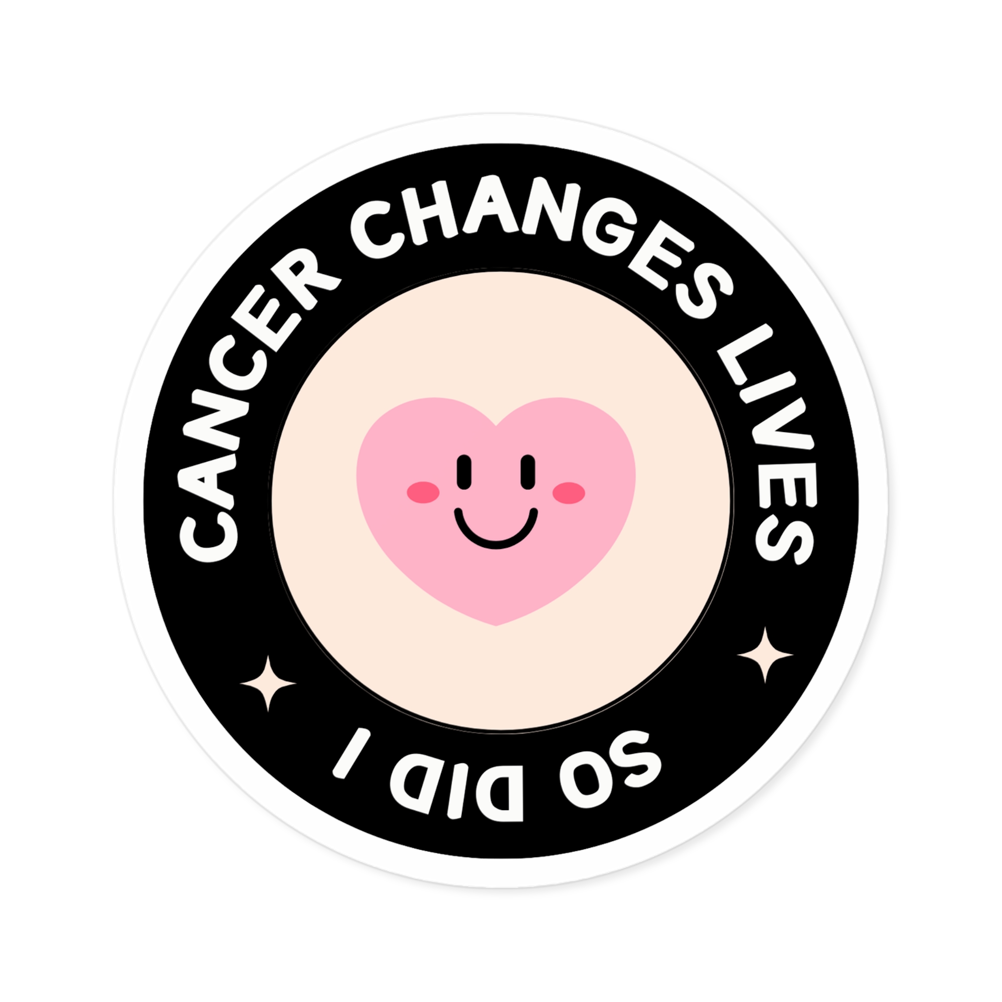Cancer Changes Lives Round Stickers, IndoorOutdoor - Image 7
