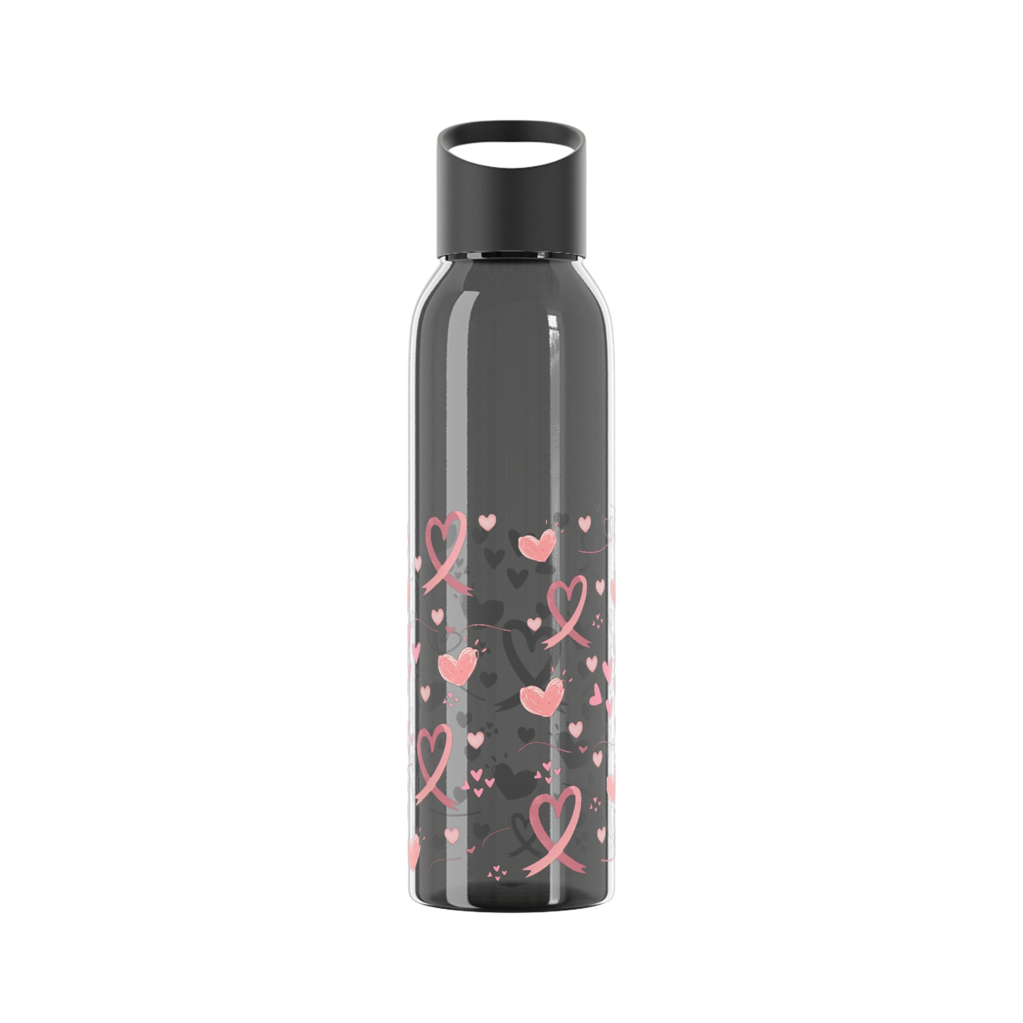 Breast Cancer Ribbon hearts Sky Water Bottle - Image 2