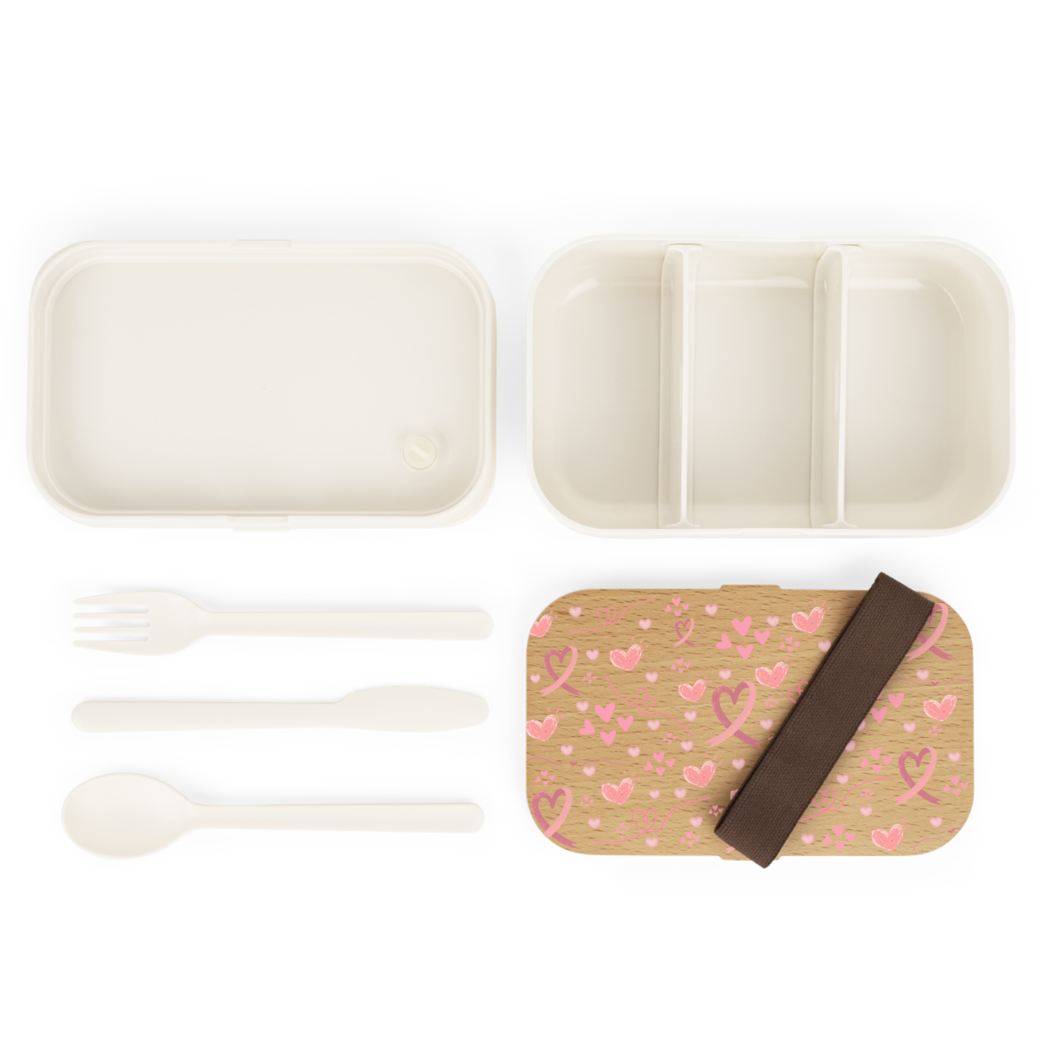 Breast Cancer Ribbon hearts Bento Lunch Box - Image 3