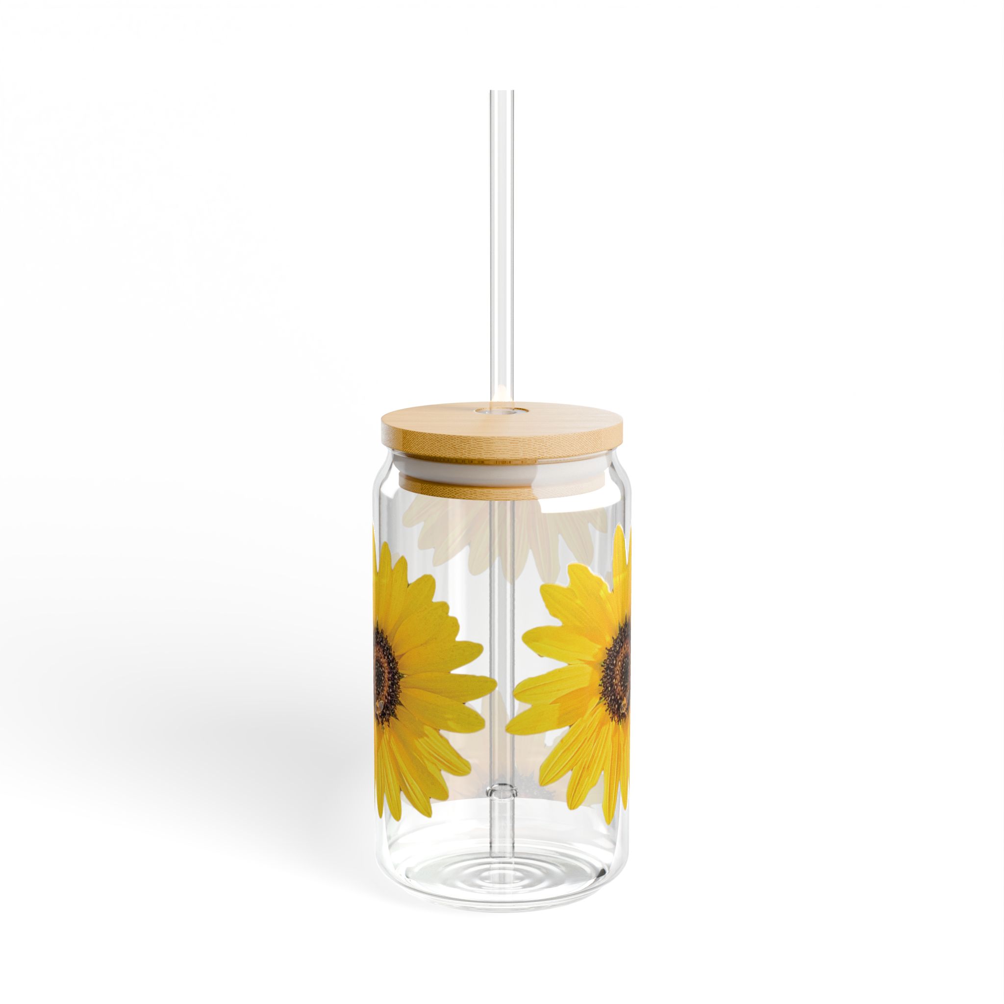 Sunflower Sipper Glass, 16oz - Image 3