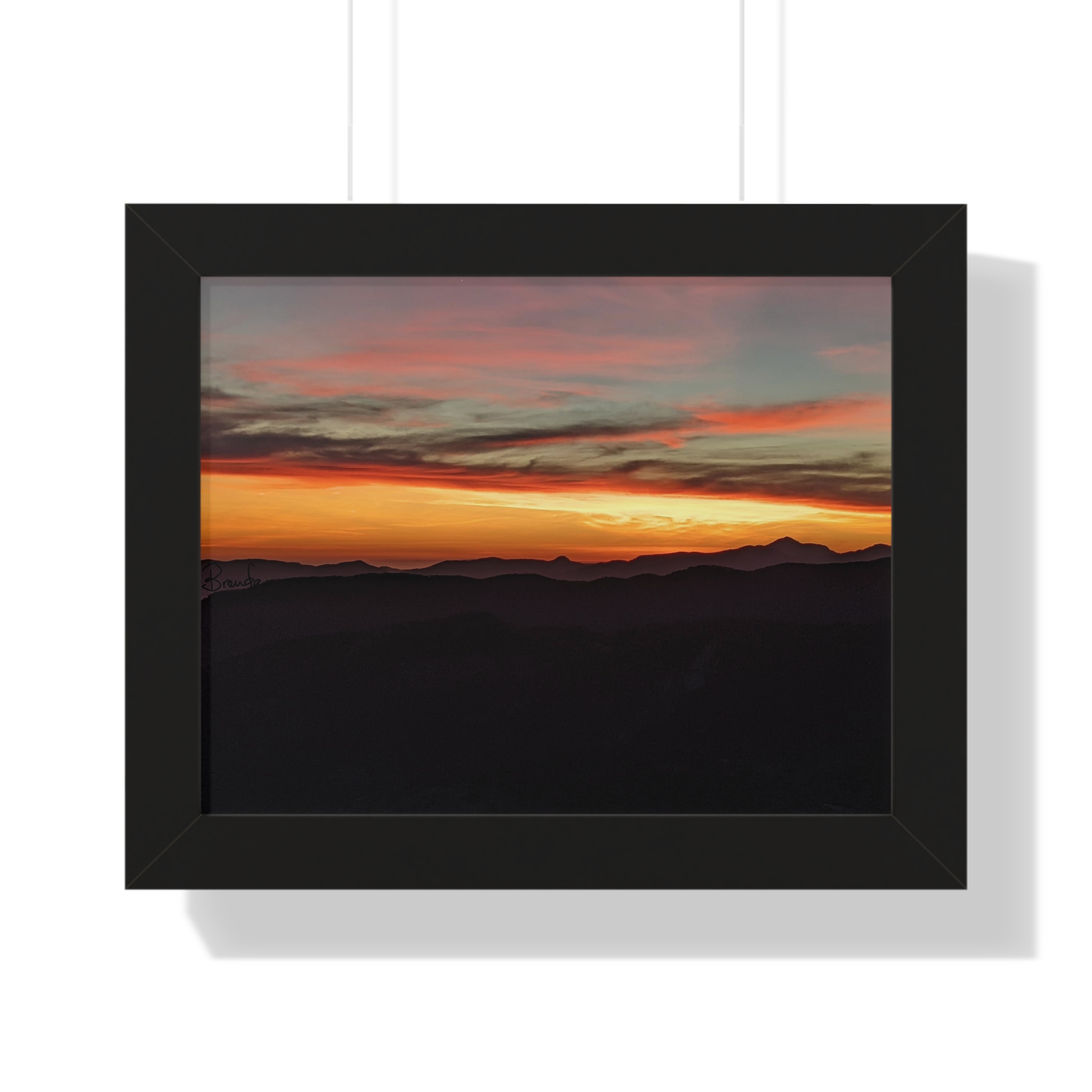 Sunset in Serra de Tramuntana Framed Horizontal Poster - Image 2