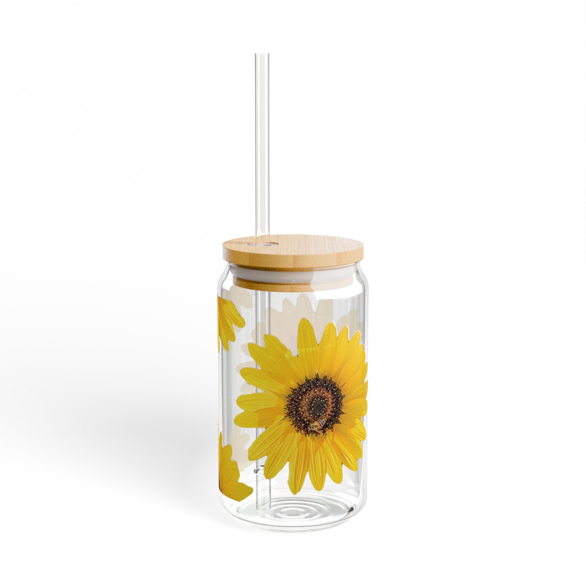 Sunflower Sipper Glass, 16oz - Image 4