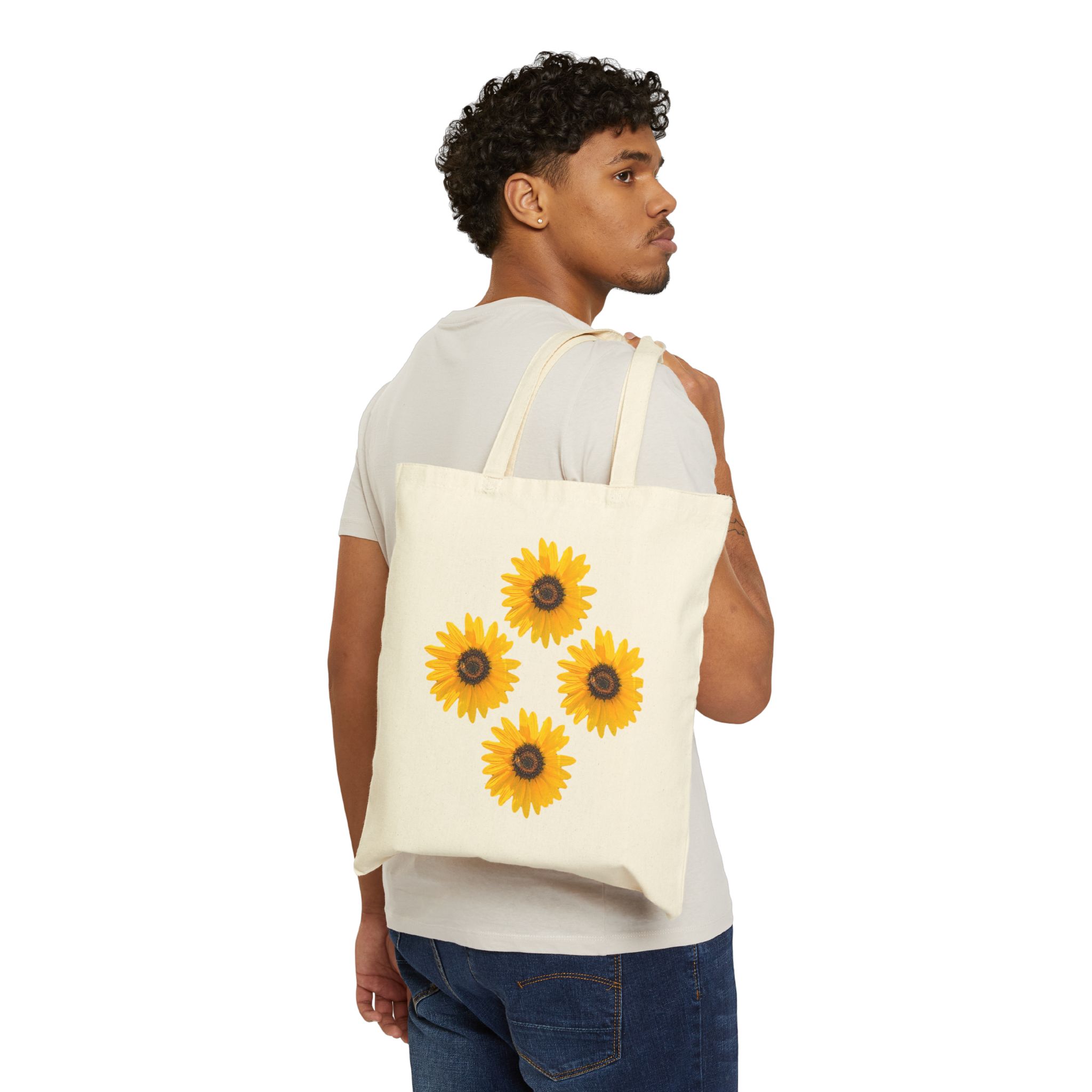 Sunflower Floral Tote Bag - Image 3