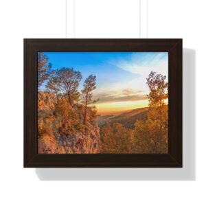 Sunrise in Serra De Tramuntana Mountains Mallorca Framed Horizontal Poster