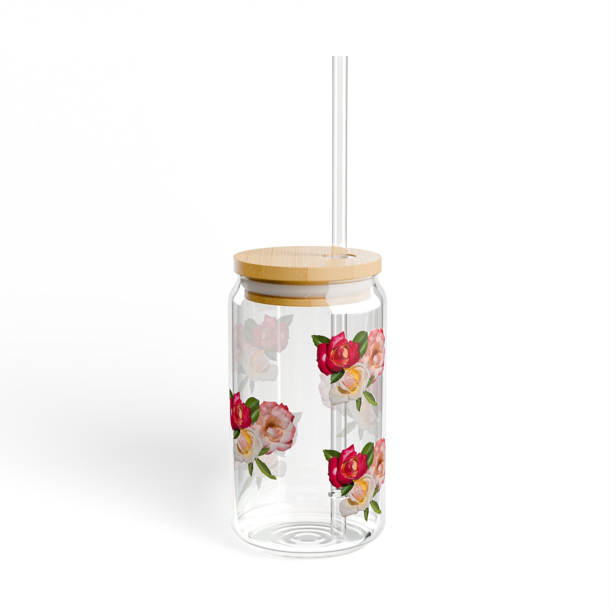 Floral Sipper Glass, 16oz - Image 2