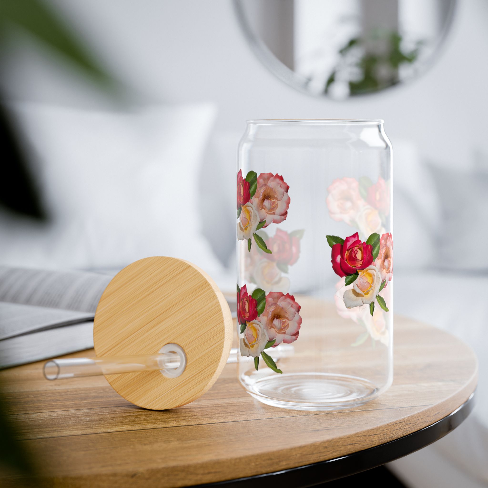 Floral Sipper Glass, 16oz - Image 5