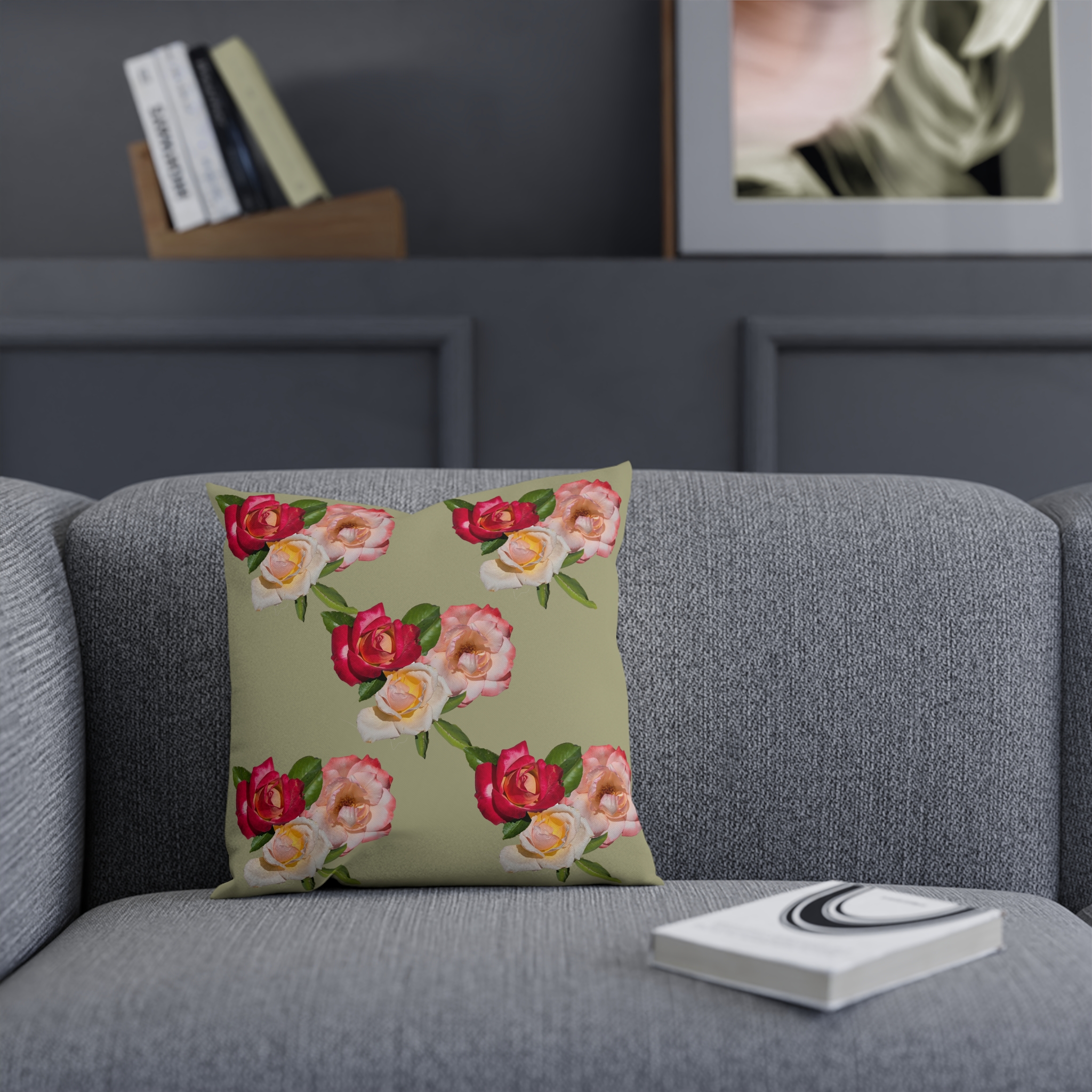 Roses Flower Cushion - Image 5
