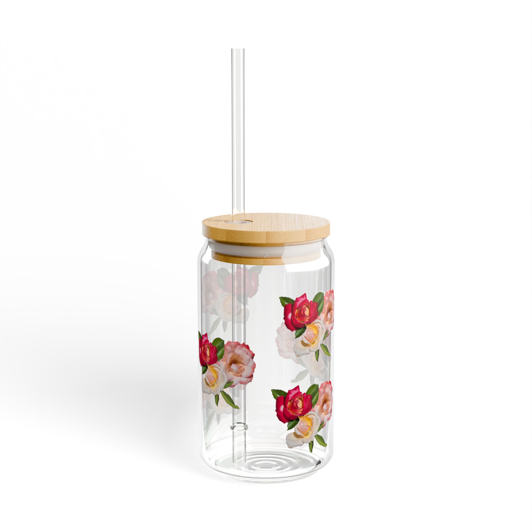 Floral Sipper Glass, 16oz - Image 3