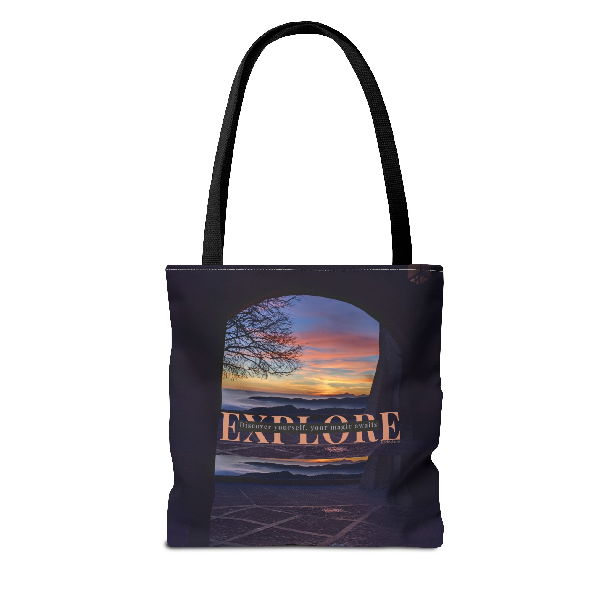 Explore Castell d'Alaró Sunset Tote Bag - Image 2