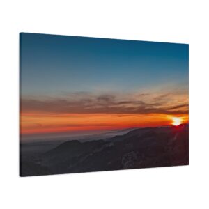 Fiery Sunset in Serra De Tramuntana Mountains on Matte canvas , Stretched, 1.25"