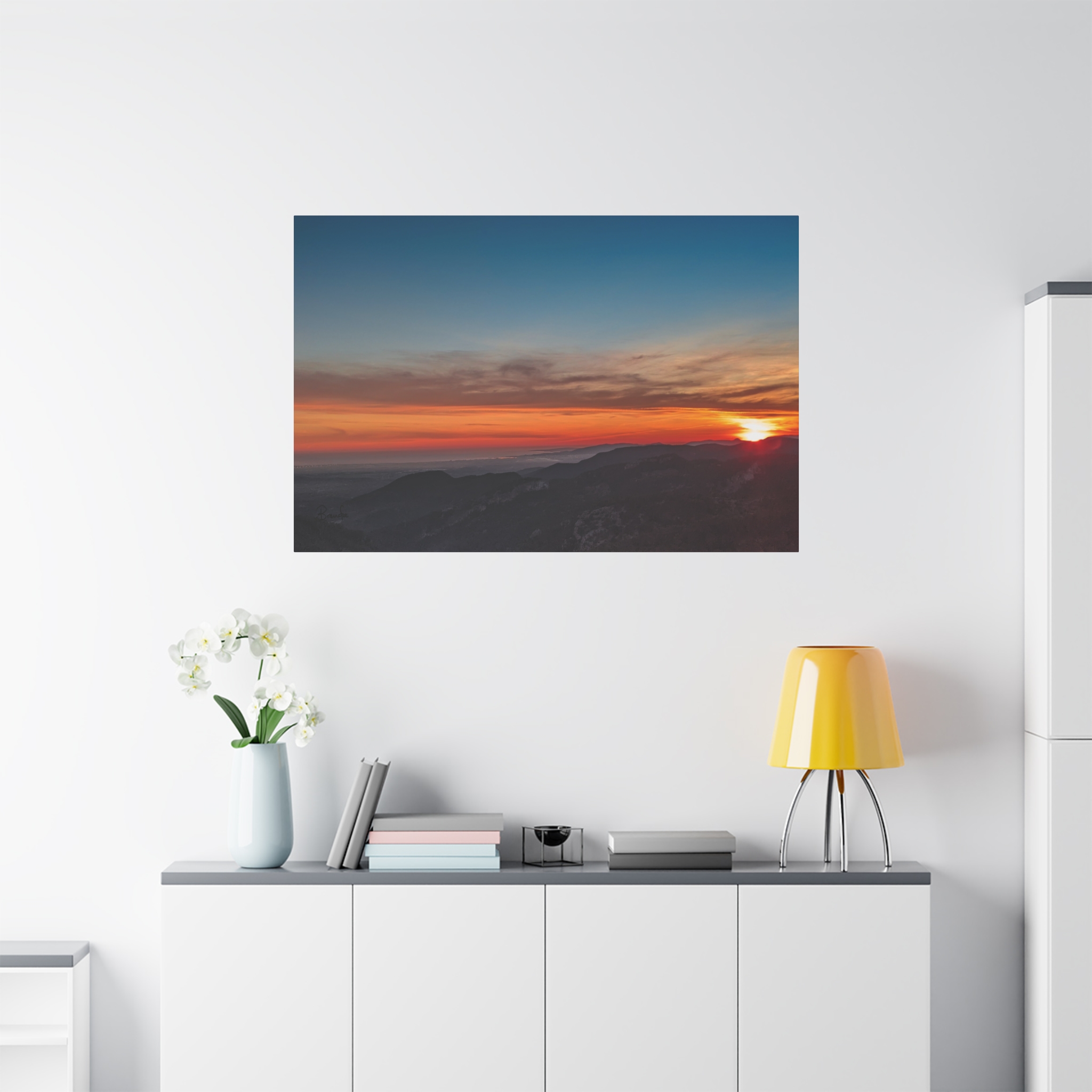Fiery Sunset in Serra De Tramuntana Mountains on Matte canvas , Stretched, 1.25" - Image 3