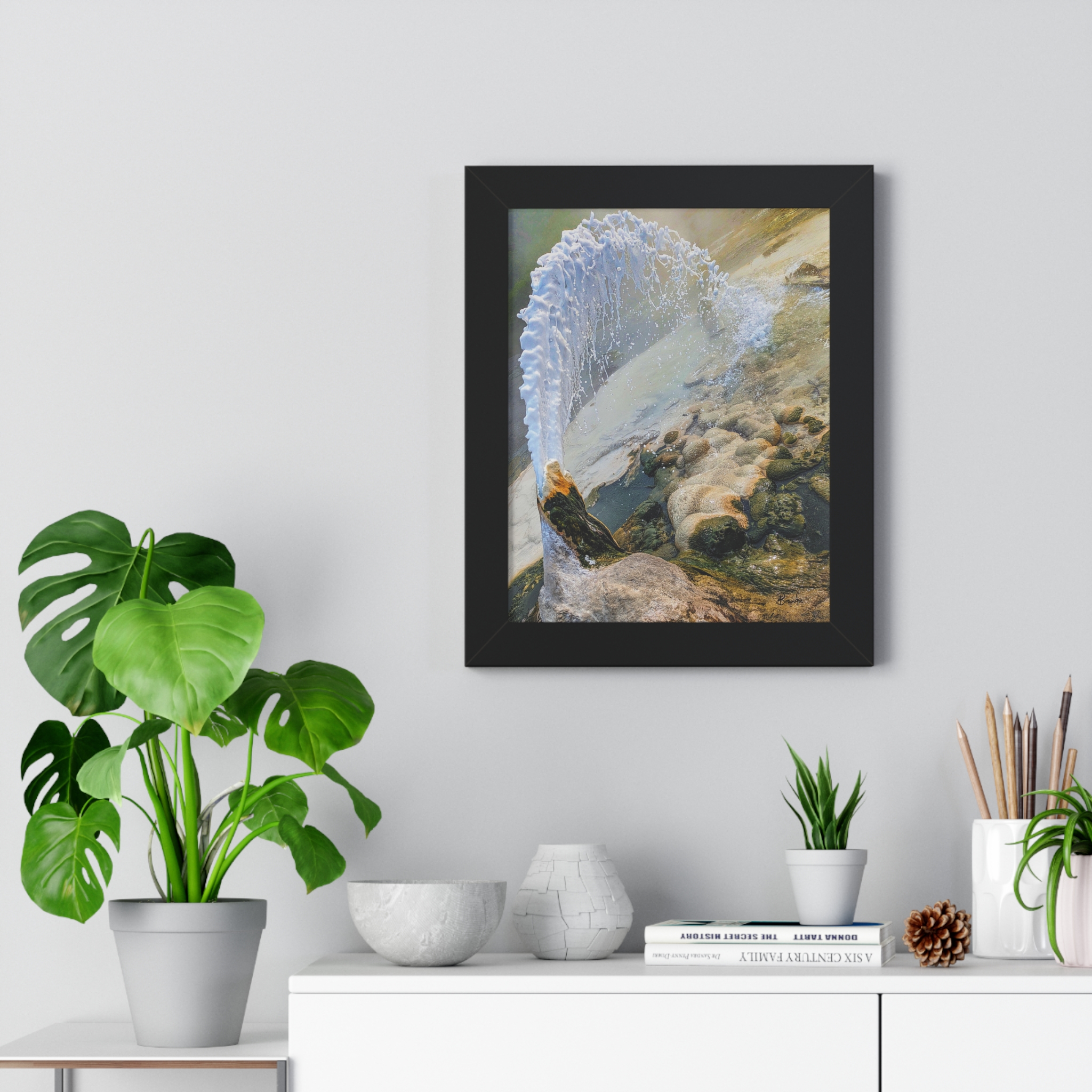 Sempaya Hot Springs Framed Vertical Poster - Image 2