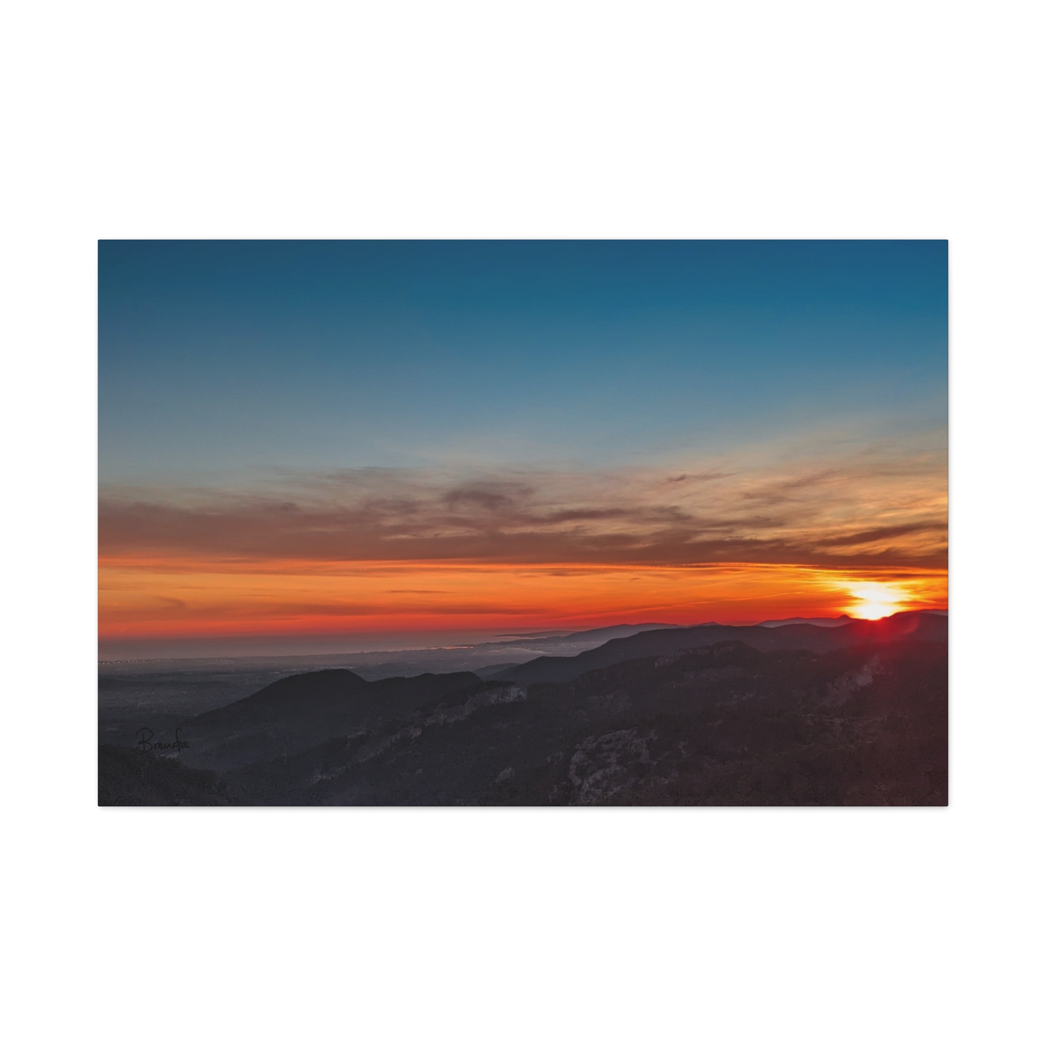 Fiery Sunset in Serra De Tramuntana Mountains on Matte canvas , Stretched, 1.25" - Image 2
