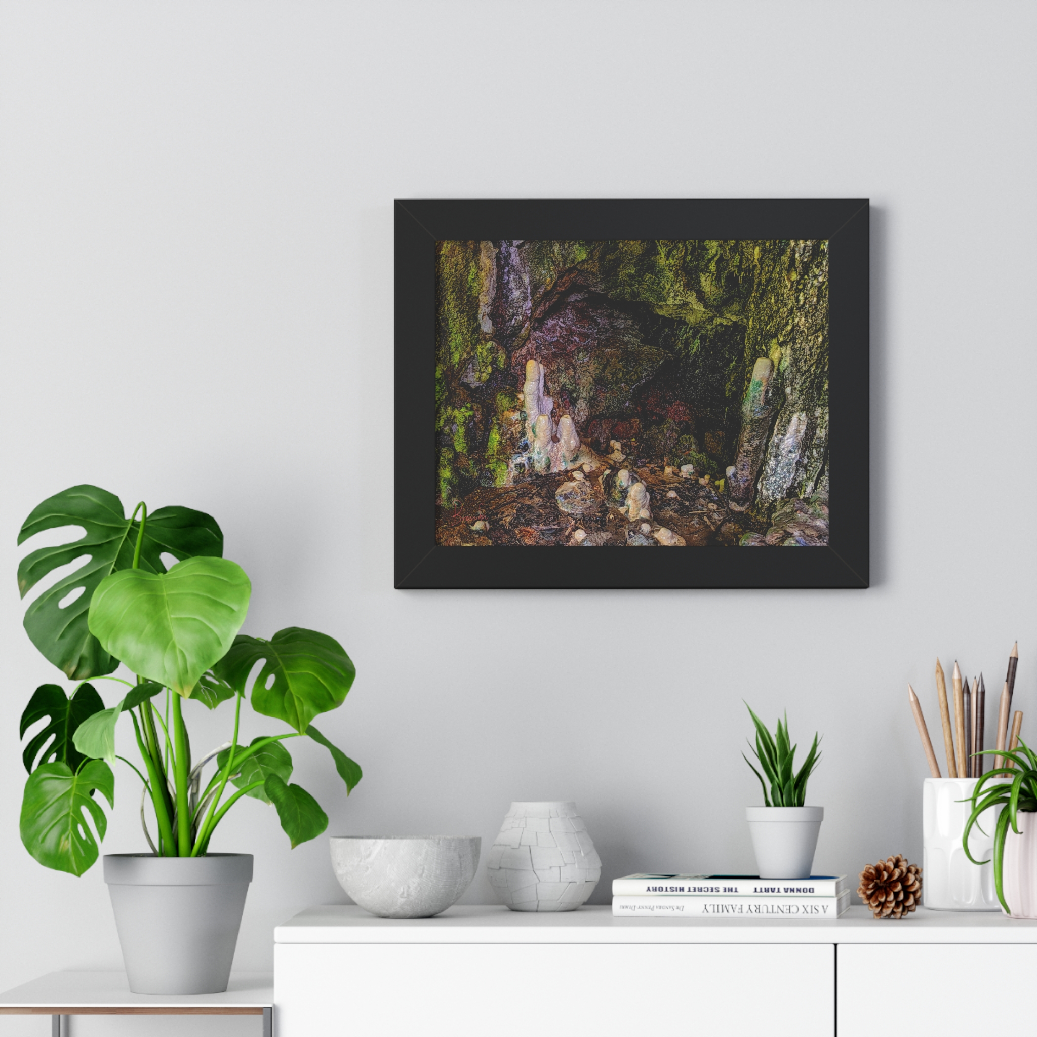 Amabere Caves Stalagmites Framed Poster - Image 2