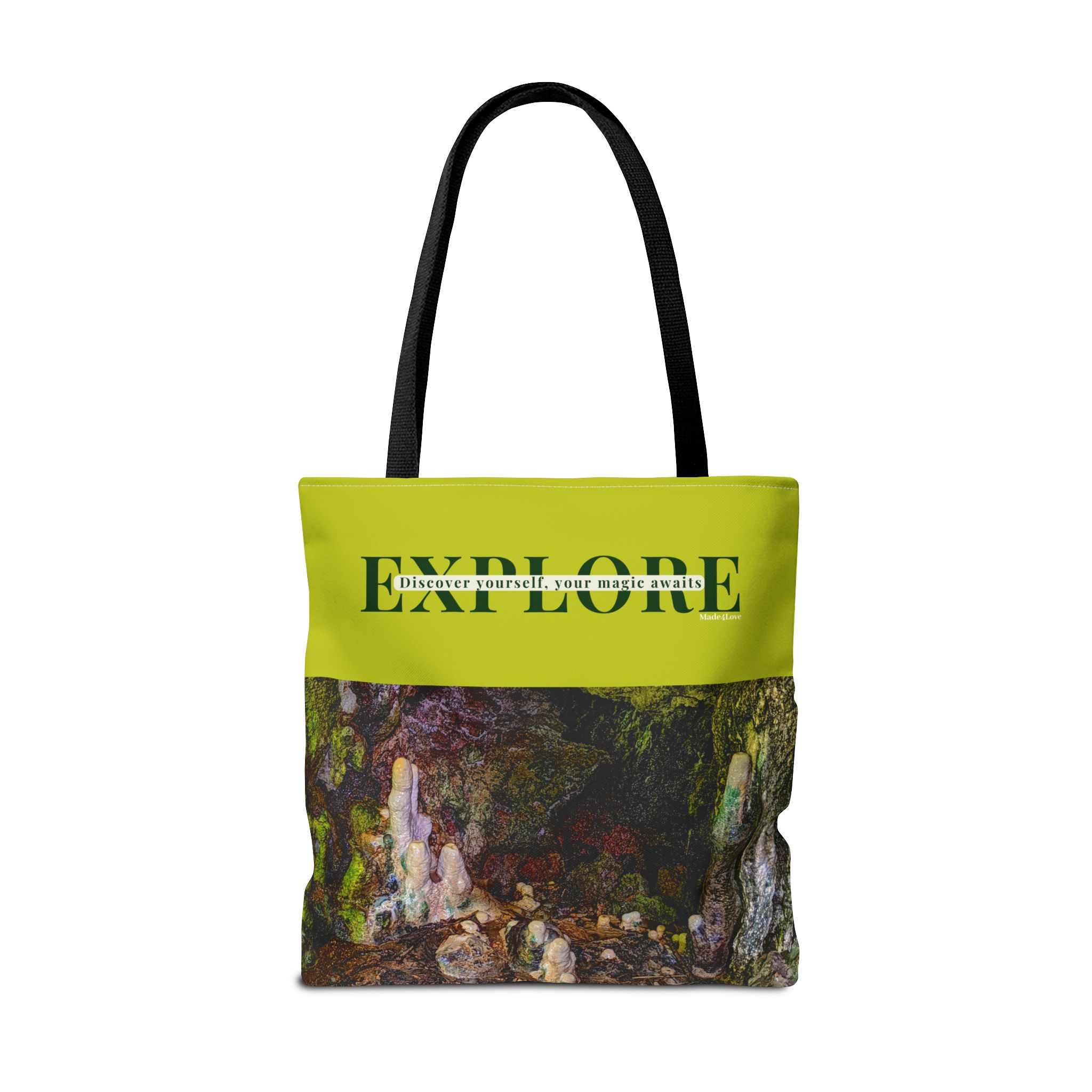 Explore Amabere Caves Pear Green Tote Bag - Image 10