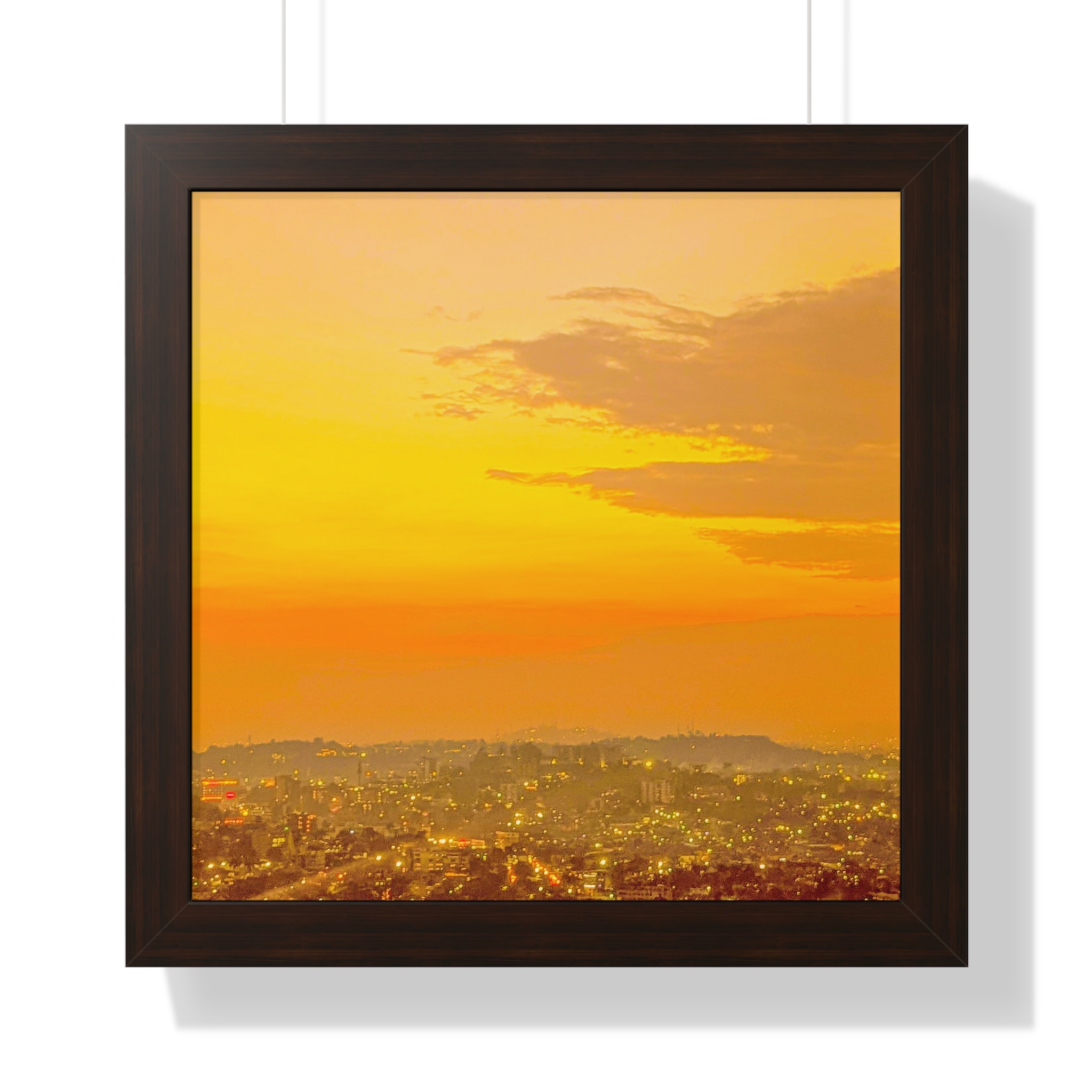 Kampala Sunset Cityscape Horizontal Poster