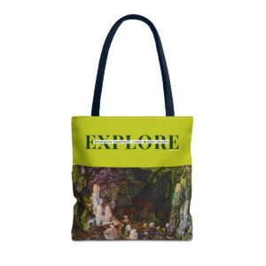 Explore Amabere Caves Pear Green Tote Bag