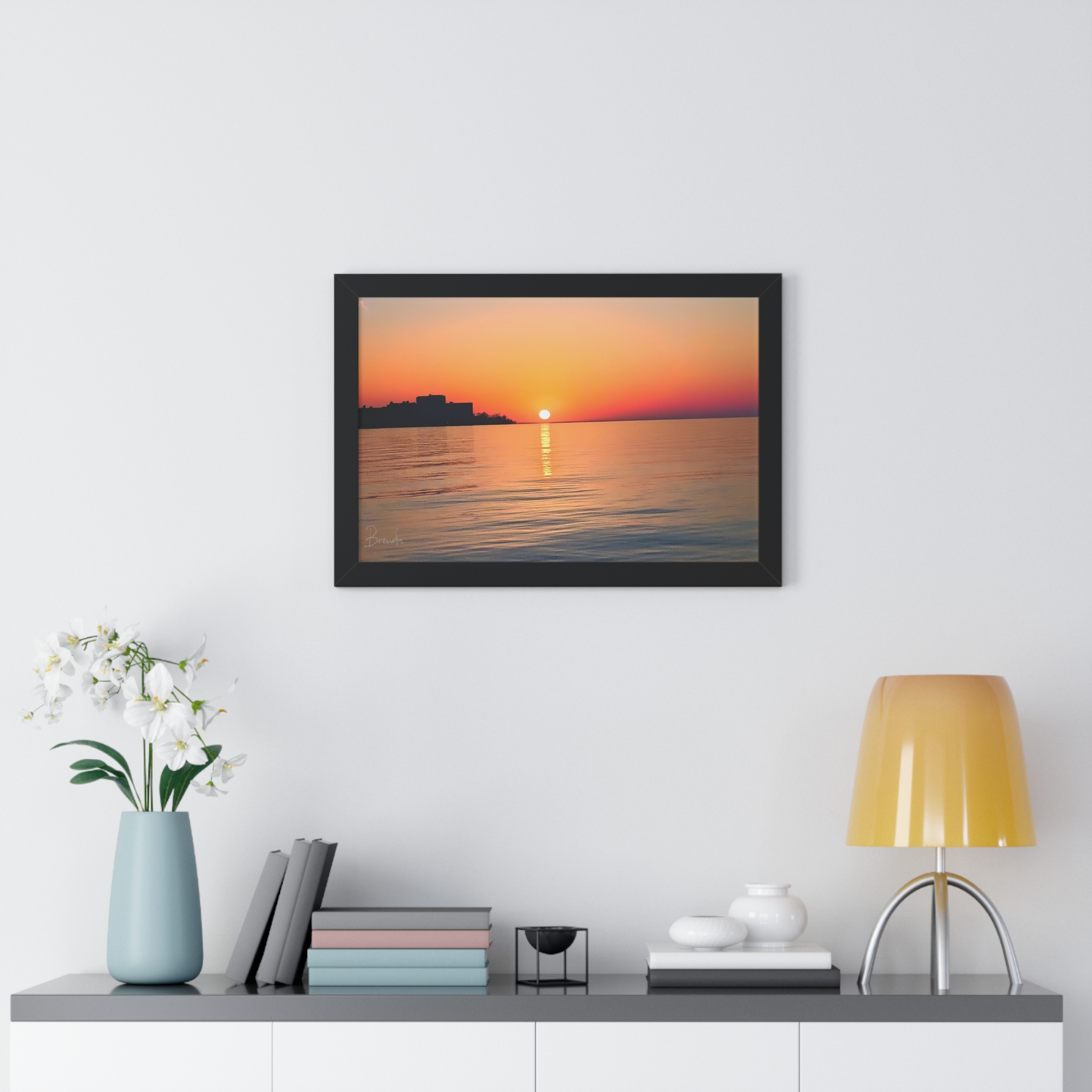 Lake Erie Sunset Framed Horizontal Poster - Image 8