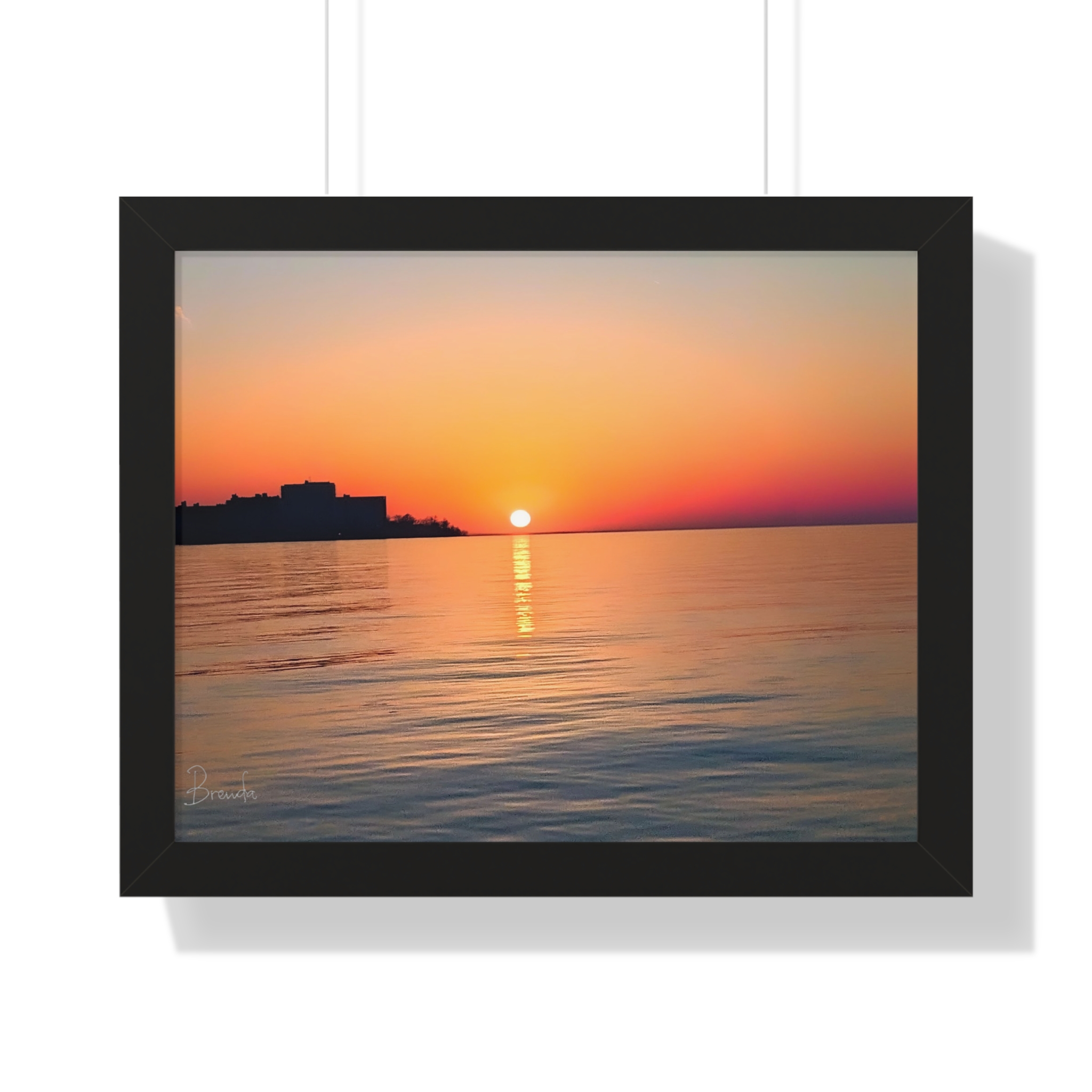 Lake Erie Sunset Framed Horizontal Poster - Image 4