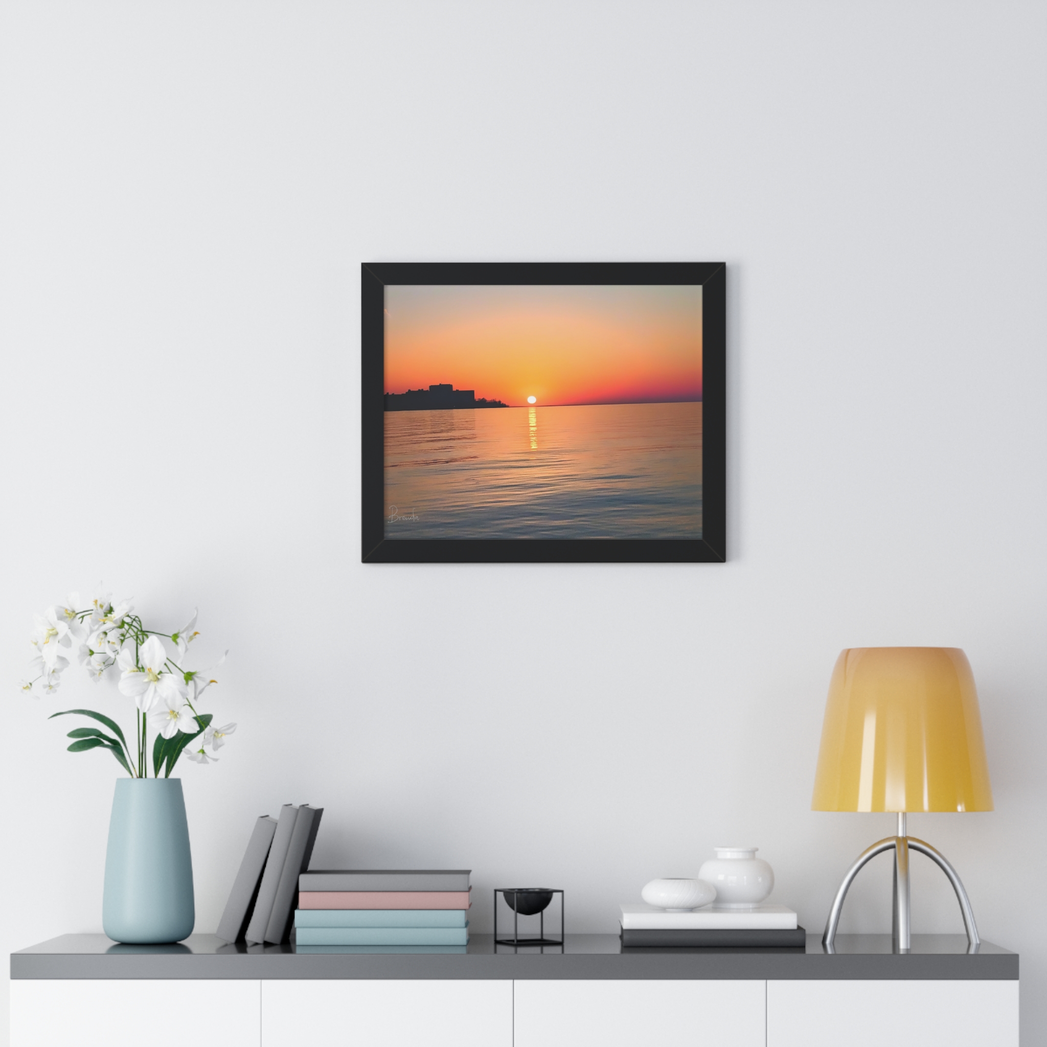 Lake Erie Sunset Framed Horizontal Poster - Image 5