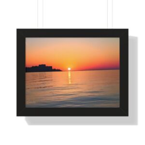 Lake Erie Sunset Framed Horizontal Poster