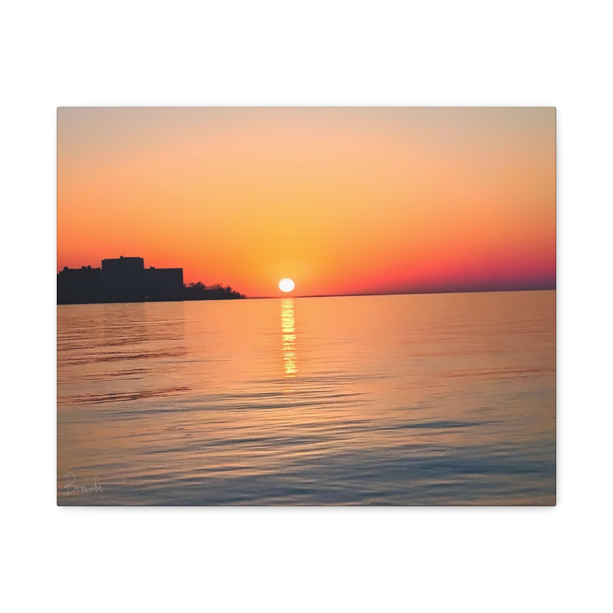 Lake Erie Sunset on Matte Canvas Wall Art - 1.25" Stretched - Image 2