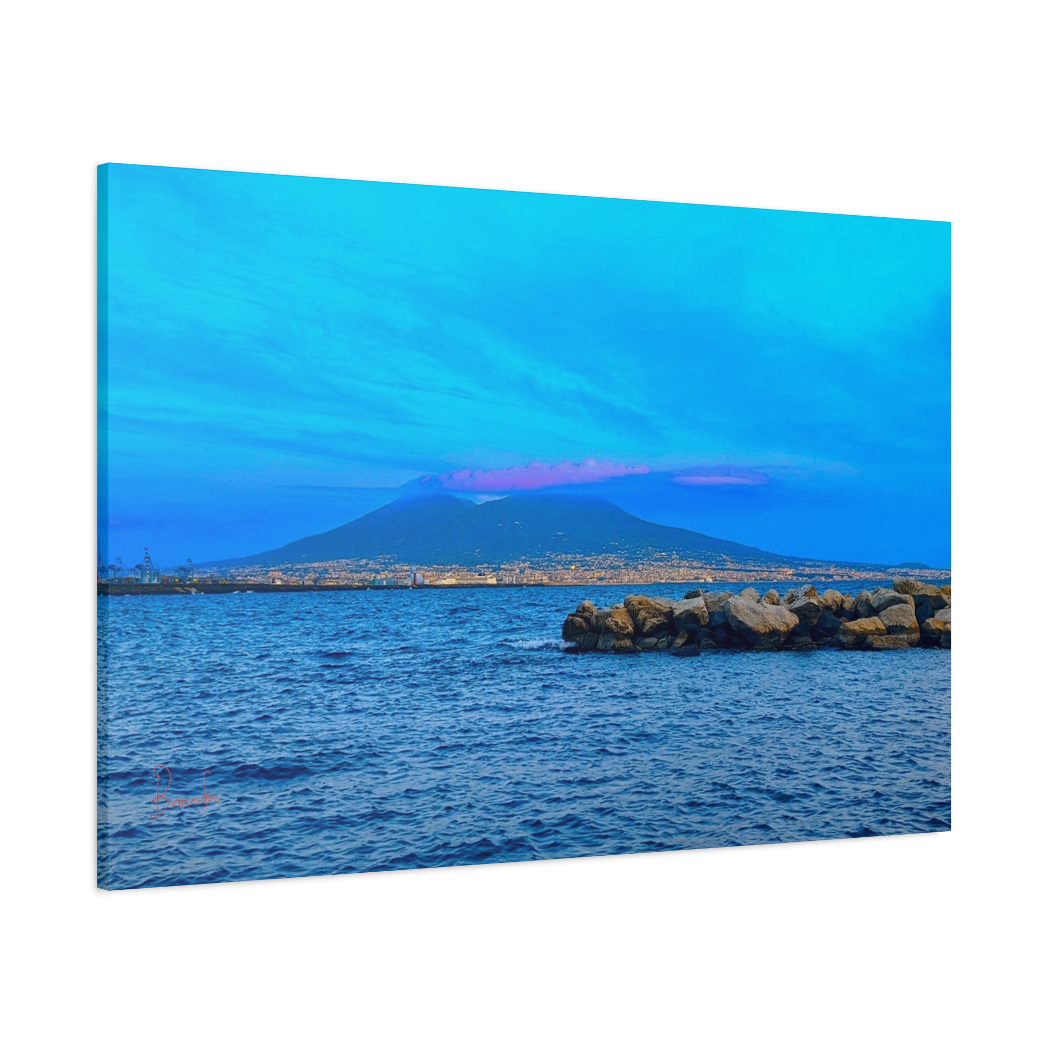 Mount Vesuvius Landscape on Matte Canvas Print, Stretched, 1.25"