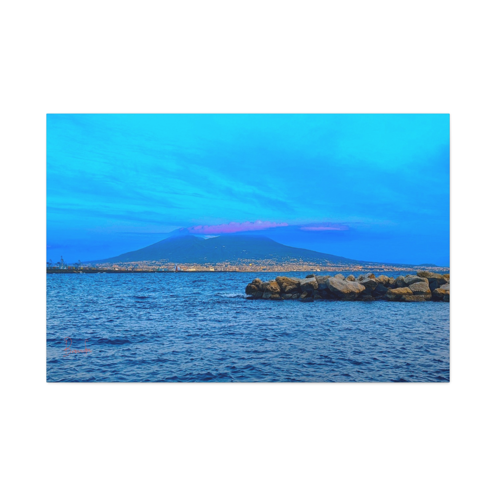 Mount Vesuvius Landscape on Matte Canvas Print, Stretched, 1.25" - Image 2