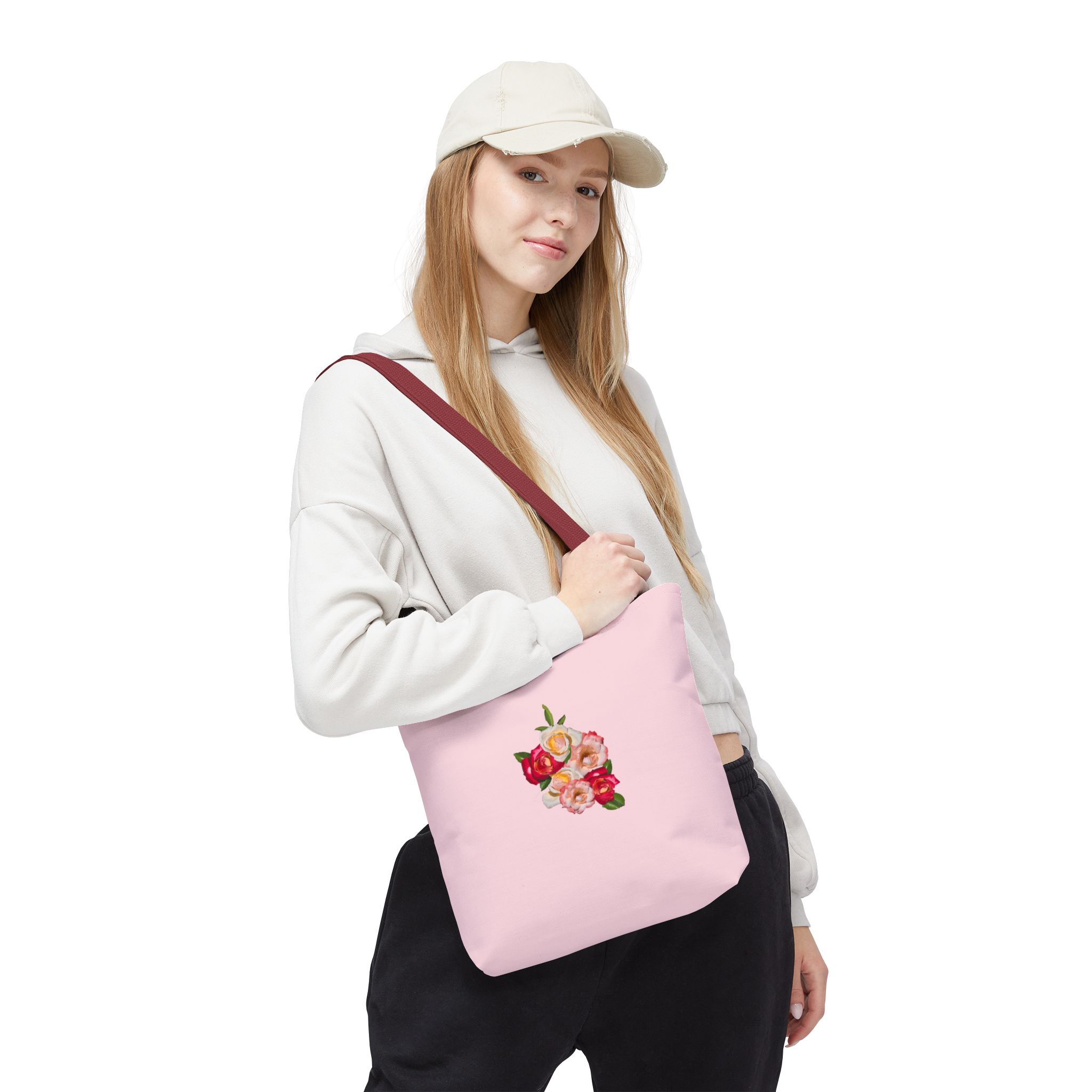 Rose Radiance Floral Tote Bag - Image 3