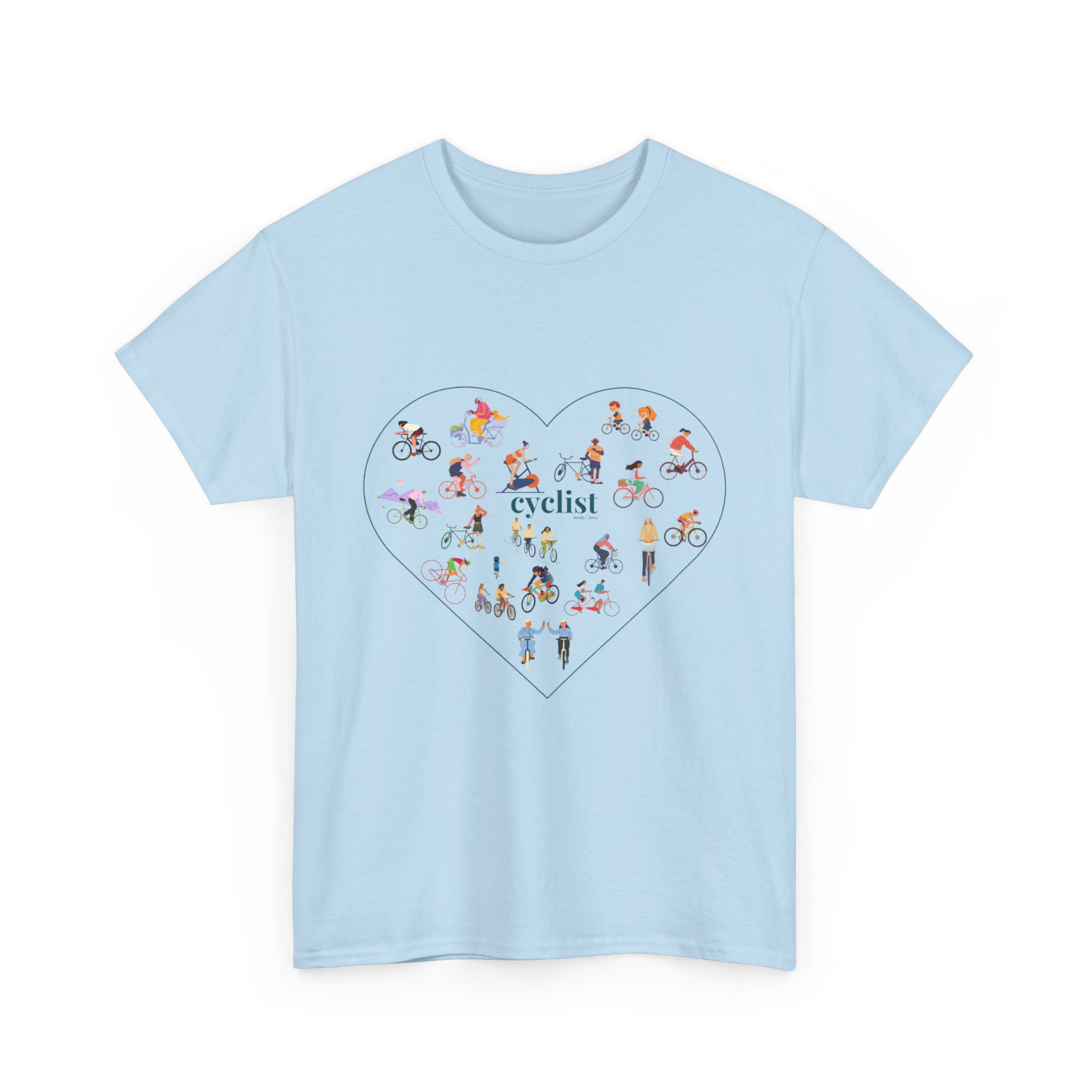 Cyclist Made 4 Love Unisex Heavy Cotton Tee - Image 3