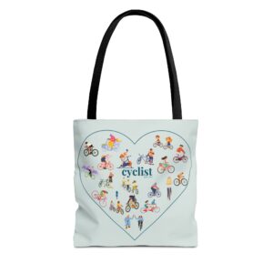 Cyclist Made 4 Love Tote Bag