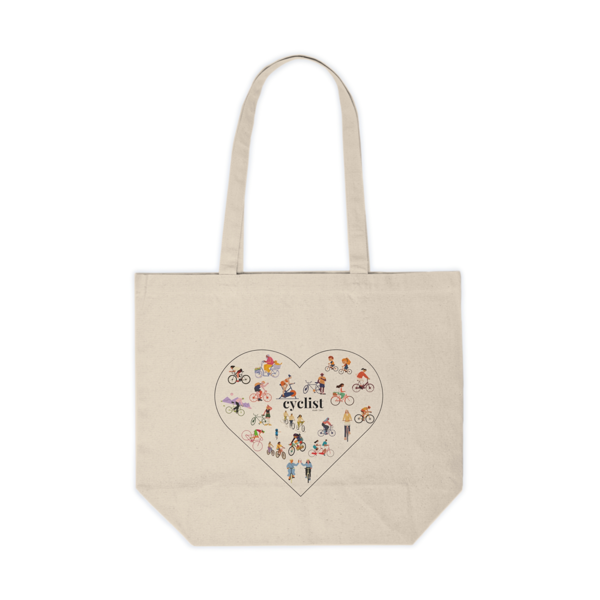 Cyclist made 4 love Canvas Shopping Tote
