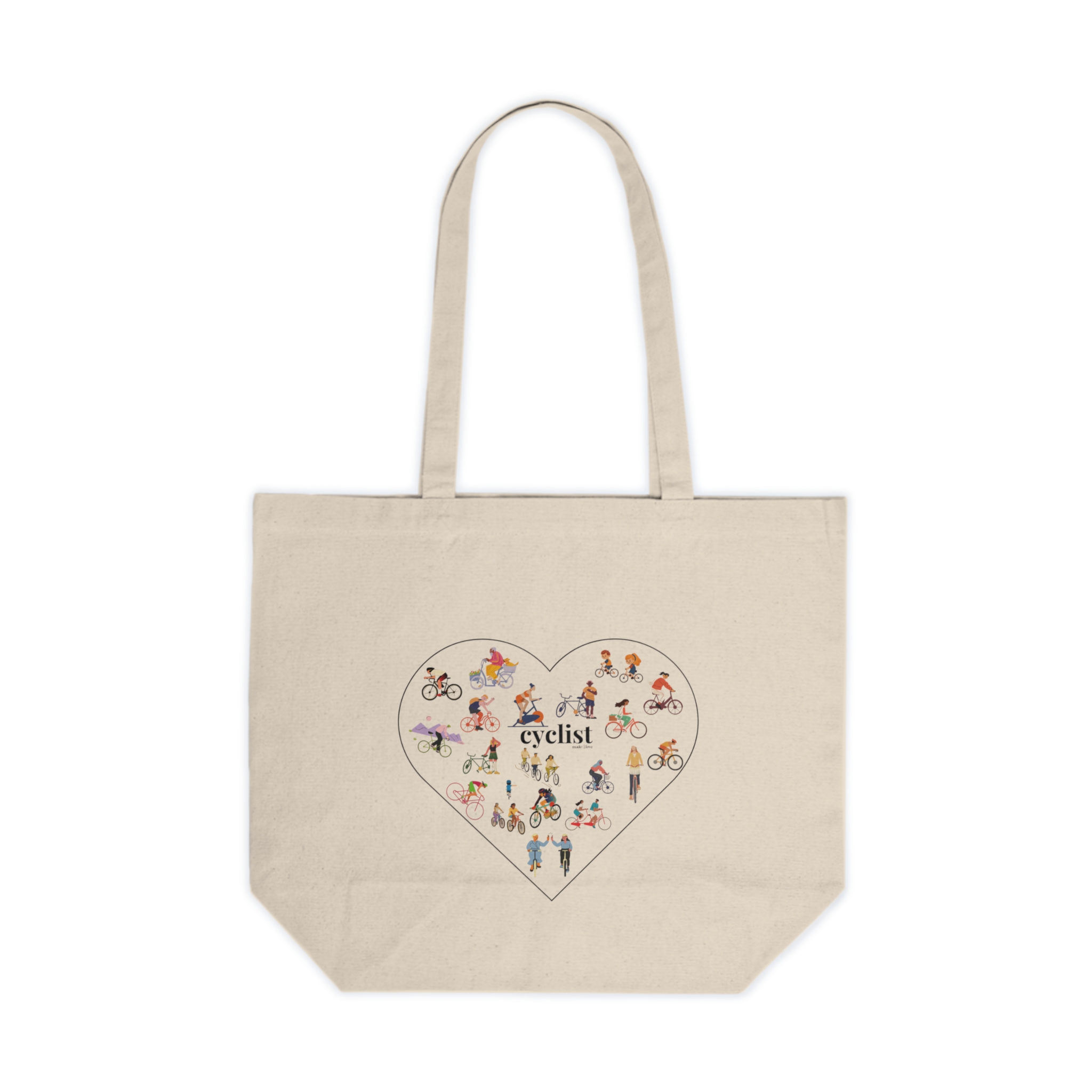 Cyclist made 4 love Canvas Shopping Tote - Image 2
