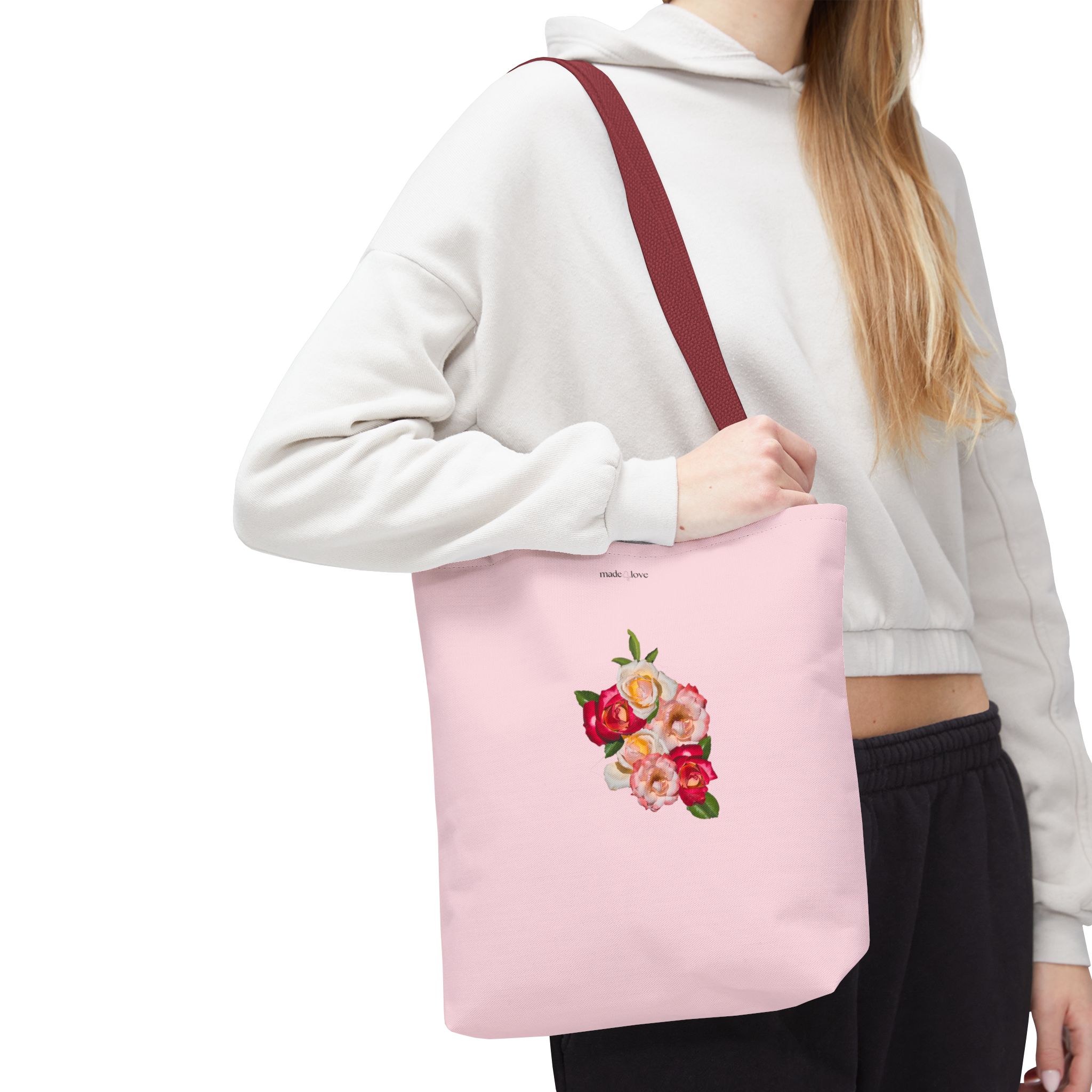 Rose Radiance Floral Tote Bag - Image 5