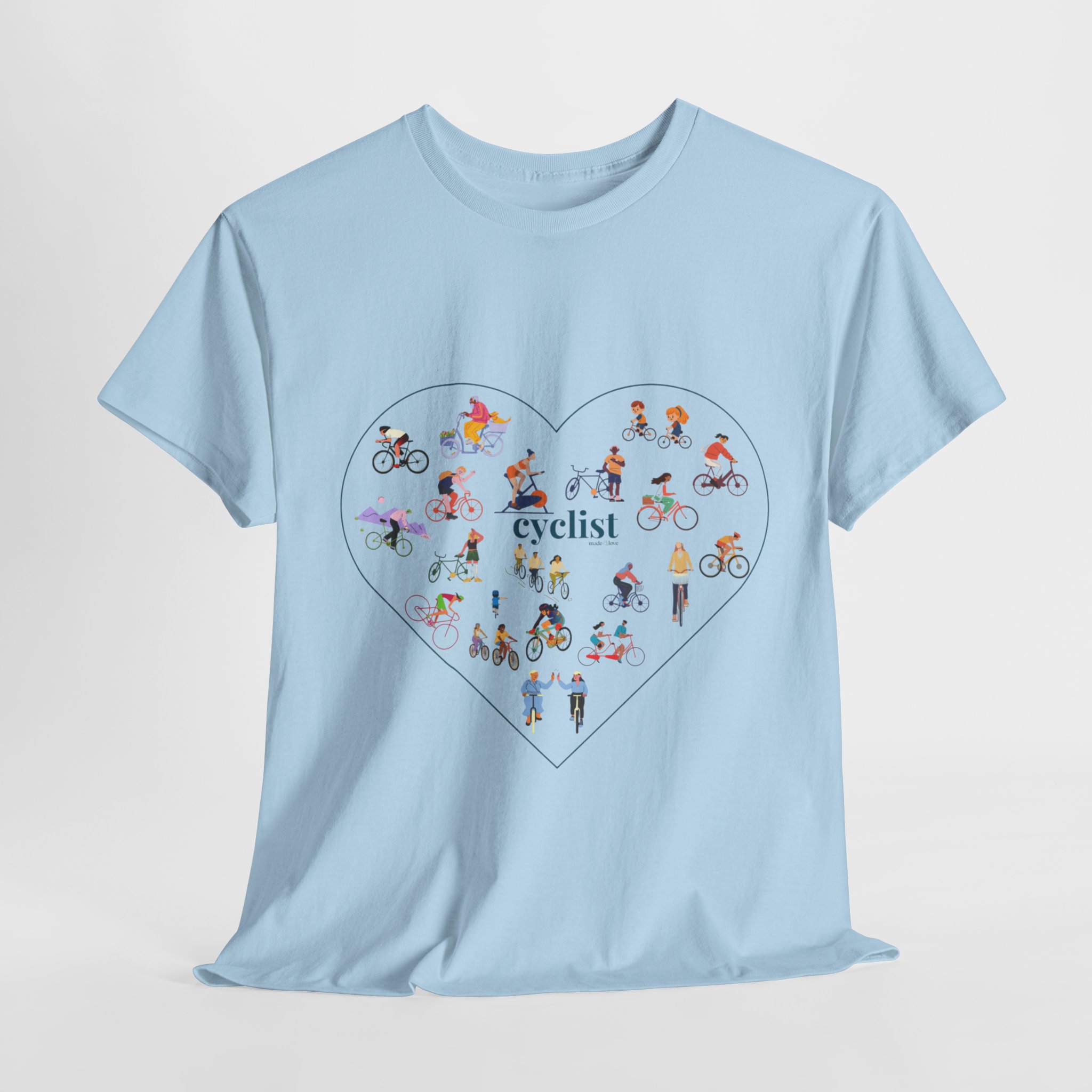 Cyclist Made 4 Love Unisex Heavy Cotton Tee - Image 6